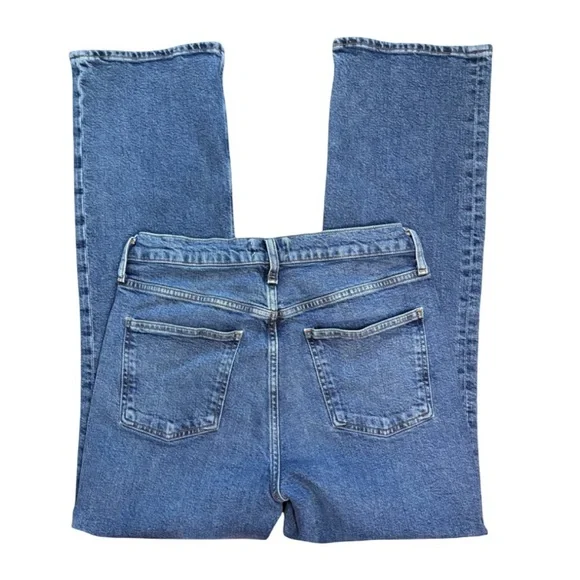 Agolde Vintage High Rise Bootcut Non Distressed Medium Blue Denim Jean Size 28